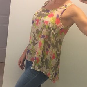 Sheer floral tank